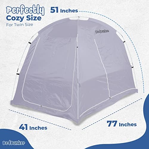 אוהל מיטה מיטה מיטה תאום או בגודל מלא | אוהל מיטה תאום עם 3 דלתות ואור LED | אוהל המיטה מלא לילדים